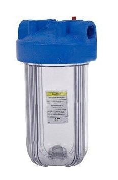 Pentair 10" Big Clear Filter Housing 1" NPT Blue Cap With Pressure Relief